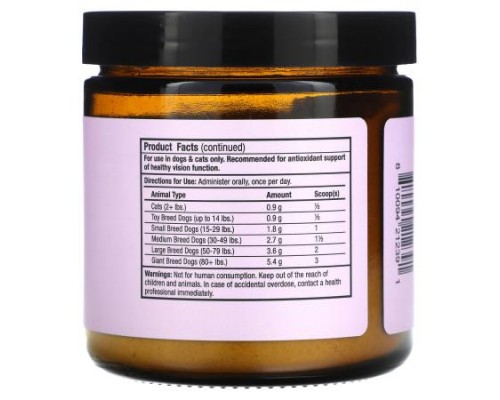 Dr. Mercola, Bark & Whiskers™, Eye Support, For Dogs & Cats, 5.71 oz (162 g)