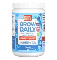 Healthy Heights, Grow Daily, Whey Protein & Nutrition Mix, For Kids 3+, Plain, 10.6 oz (301 g)