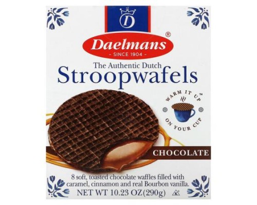 Daelmans, Stroopwafels, Chocolate, 8 Waffles, 10.23 oz (290 g)