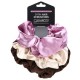 Giovanni, Satin Hair Scrunchies, Extra Large, Pink, Beige, Dark Brown, 3 Scrunchies