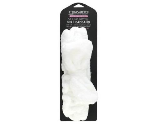 Giovanni, Multi-Purpose Spa Headband, White, 1 Count