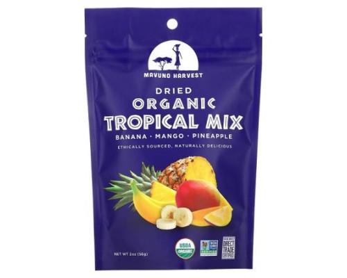 Mavuno Harvest, Organic Dried Tropical Mix, 2 oz (56 g) Mavuno Harvest, Organic Dried Tropical Mix, 2 oz (56 g)