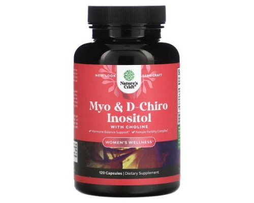 Nature's Craft, Myo & D-Chiro Inositol with Choline, 120 Capsules
