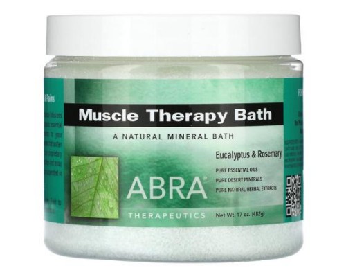 Abra Therapeutics, Muscle Therapy Bath, Eucalyptus & Rosemary, 17 oz (482 g) Abra Therapeutics, Muscle Therapy Bath, Eucalyptus & Rosemary, 17 oz (482 g)