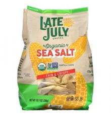 Late July, Organic Tortilla Chips, Thin & Crispy, Sea Salt, 10.1 oz (286 g)