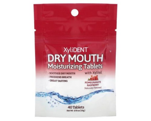 XyliDENT, Dry Mouth Moisturizing Tablets with Xylitol, Pomegranate Raspberry , 40 Tablets, 0.70 oz (20 g) XyliDENT, Dry Mouth Moisturizing Tablets with Xylitol, Pomegranate Raspberry , 40 Tablets, 0.70 oz (20 g)