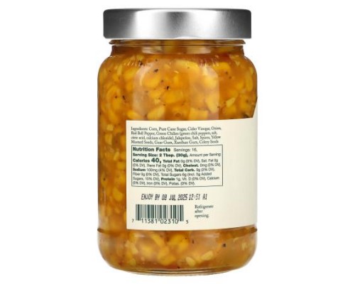 Stonewall Kitchen, Spicy Corn Relish, Medium, 17 oz (482 g)
