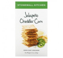 Stonewall Kitchen, Down East Crackers, Jalapeño Cheddar Corn, 4.4 oz (125 g)