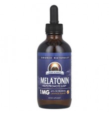 Source Naturals, Sleep Science®, Melatonin, Orange, 1 mg, 4 fl oz (118.28 ml)