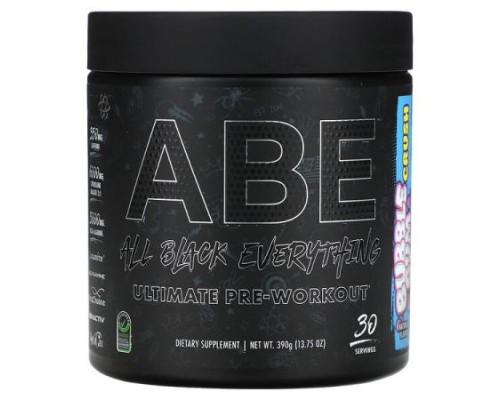 ABE, Ultimate Pre-Workout, Bubble Gum Crush, 13.75 oz (390 g) ABE, Ultimate Pre-Workout, Bubble Gum Crush, 13.75 oz (390 g)