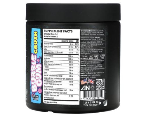ABE, Ultimate Pre-Workout, Bubble Gum Crush, 13.75 oz (390 g) ABE, Ultimate Pre-Workout, Bubble Gum Crush, 13.75 oz (390 g)