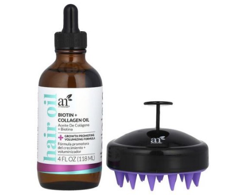 artnaturals, Hair Growth Kit, Biotin + Collagen Oil, 2 Piece Kit artnaturals, Hair Growth Kit, Biotin + Collagen Oil, 2 Piece Kit