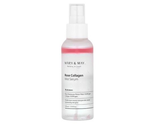 Mary & May, Rose Collagen Mist Serum, 3.38 fl oz (100 ml) Mary & May, Rose Collagen Mist Serum, 3.38 fl oz (100 ml)