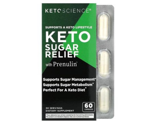 Keto Science, Keto Sugar Relief with Prenulin, 60 Capsules Keto Science, Keto Sugar Relief with Prenulin, 60 Capsules