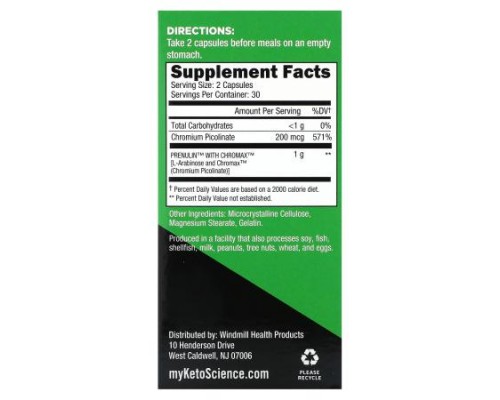 Keto Science, Keto Sugar Relief with Prenulin, 60 Capsules Keto Science, Keto Sugar Relief with Prenulin, 60 Capsules
