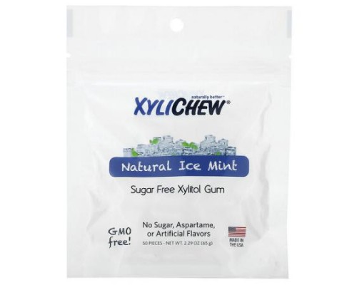 XyliDENT, Xylichew, Natural ice Mint, 50 Pieces, 2.29 oz (65 g) XyliDENT, Xylichew, Natural ice Mint, 50 Pieces, 2.29 oz (65 g)