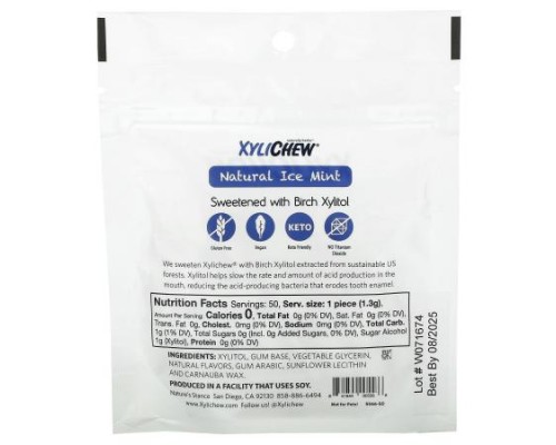 XyliDENT, Xylichew, Natural ice Mint, 50 Pieces, 2.29 oz (65 g) XyliDENT, Xylichew, Natural ice Mint, 50 Pieces, 2.29 oz (65 g)