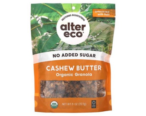Alter Eco, Organic Granola, Cashew Butter, 8 oz (227 g) Alter Eco, Organic Granola, Cashew Butter, 8 oz (227 g)
