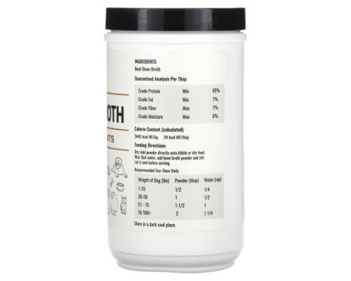 Left Coast Performance, Grass Fed, Beef Bone Broth, For Dogs and Cats, 8 oz (227 g) Left Coast Performance, Grass Fed, Beef Bone Broth, For Dogs and Cats, 8 oz (227 g)