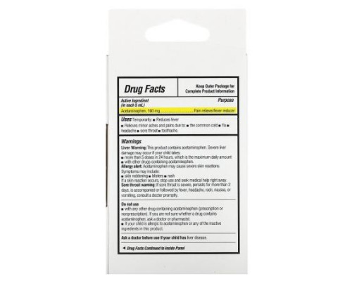 DrKids, Children's Pain + Fever,  Ages 2-11 Years, Cherry, 4 Pre-Measured Single-Use Vials, 0.17 fl oz (5 ml) Each (Discontinued Item)
