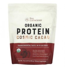 Live Conscious, Organic Protein, Cosmic Cacao, 1.07 lb (484 g) (Discontinued Item)