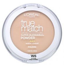 L'Oréal, True Match, Super-Blendable Powder, W6 Sun Beige, 0.33 oz, 9.5 g