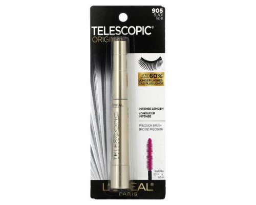 L'Oréal, Telescopic® Original Mascara, 905 Black, 0.27 fl oz (8 ml) L'Oréal, Telescopic® Original Mascara, 905 Black, 0.27 fl oz (8 ml)