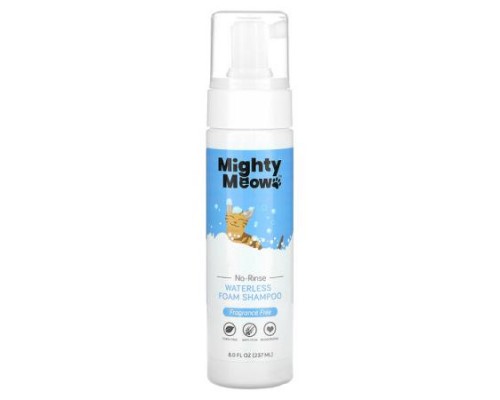 Mighty Mutt, Mighty Meow, Waterless Foam Shampoo, For Cats, Fragrance Free, 8 fl oz (237 ml) Mighty Mutt, Mighty Meow, Waterless Foam Shampoo, For Cats, Fragrance Free, 8 fl oz (237 ml)