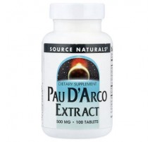 Source Naturals, Pau D'Arco Extract, 100 Tablets