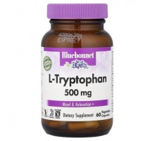 Bluebonnet Nutrition, L-Tryptophan, 500 mg, 60 Vegetable Capsules