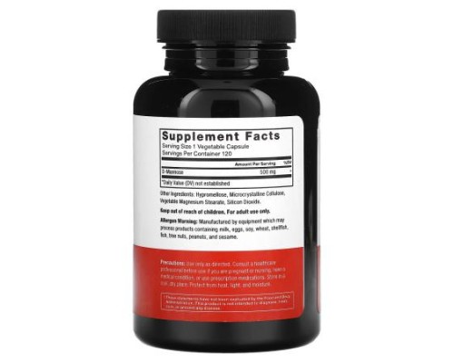 Force Factor, D-Mannose, 500 mg, 120 Vegetable Capsules Force Factor, D-Mannose, 500 mg, 120 Vegetable Capsules