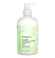 DERMA E, Ramos Clean Curls, 2-In-1 Curl Conditioner + Co-Wash, For Wavy, Curly and Coily Hair, 12 fl oz (355 ml)