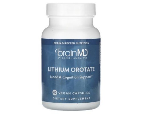 BrainMD, Lithium Orotate, 5 mg , 60 Vegan Capsules BrainMD, Lithium Orotate, 5 mg , 60 Vegan Capsules
