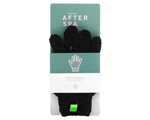 AfterSpa, Exfoliating Gloves, Black, 1 Pair AfterSpa, Exfoliating Gloves, Black, 1 Pair