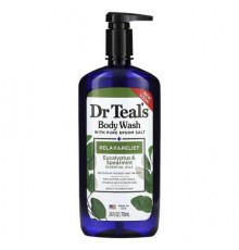 Dr. Teal's, Body Wash With Pure Epsom Salt, Eucalyptus & Spearmint, 24 fl oz (710 ml)