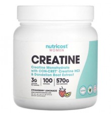 Nutricost, Women, Creatine, Strawberry Lemonade, 1.3 lb (570 g)