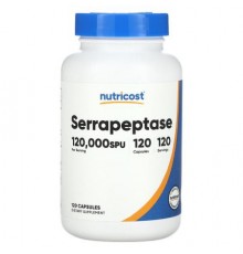 Nutricost, Serrapeptase, 60 mg (120,000 SPU), 120 Capsules
