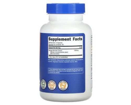 Nutricost, Bacopa Monnieri, 120 Capsules (500 mg per Capsule)