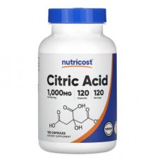 Nutricost, Citric Acid, 1,000 mg, 120 Capsules