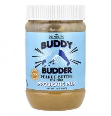 Bark Bistro, Buddy Budder, Probiotic Pup, Peanut Butter For Dogs, Bow Wow Blueberry, 17 oz (480 g)