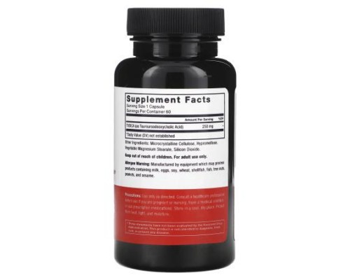 Force Factor, Tudca , 250 mg , 60 Vegetable Capsules