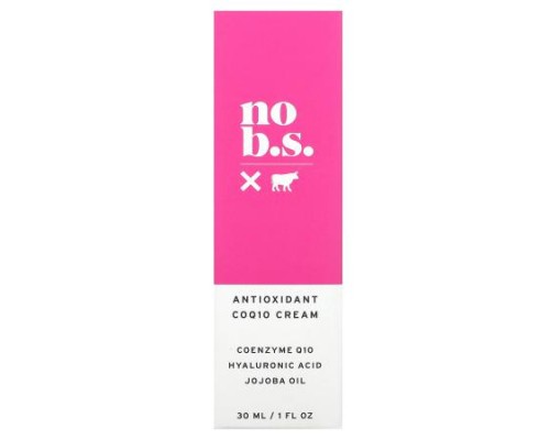 No BS Skincare, Antioxidant COQ10 Cream, 1 fl oz (30 ml) No BS Skincare, Antioxidant COQ10 Cream, 1 fl oz (30 ml)