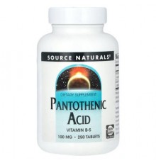 Source Naturals, Pantothenic Acid, 250 Tablets
