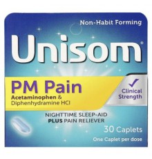 Unisom, PM Pain,  Nighttime Sleep-Aid Plus Pain Reliever, 30 Caplets