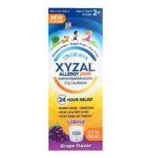 Xyzal, Children's Allergy 24 HR, Ages 2 Years & Older, Grape, 2.5 mg, 5 fl oz (148 ml)