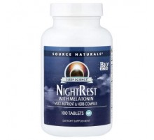 Source Naturals, Sleep Science®, NightRest™ With Melatonin, 100 Tablets