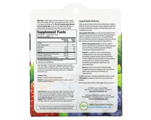 Irwin Naturals, Ashwagandha Mind & Body, Berry-Citrus, 10 Liquid-Tubes, 3.38 fl oz (100 ml) Irwin Naturals, Ashwagandha Mind & Body, Berry-Citrus, 10 Liquid-Tubes, 3.38 fl oz (100 ml)