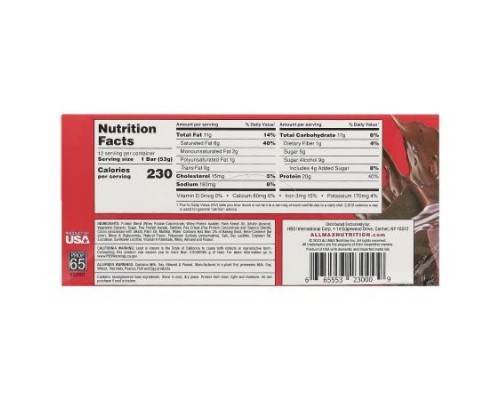ALLMAX, Hexapro™, Protein Bar, Chocolate Fudge Brownie, 12 Bars, 1.9 oz (53 g) Each ALLMAX, Hexapro™, Protein Bar, Chocolate Fudge Brownie, 12 Bars, 1.9 oz (53 g) Each