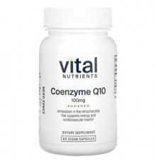Vital Nutrients, Coenzyme Q10, 100 mg, 60 Vegan Capsules