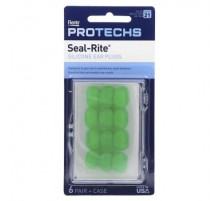 Ezy Dose, Pro-Techs, Seal-Rite, Silicone Ear Plugs, Green, 6 Pair & Case